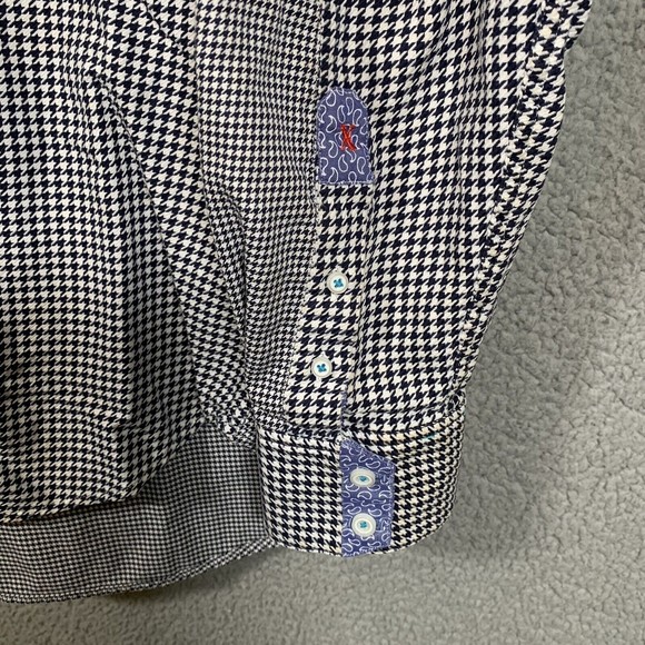 Robert Graham Dress Shirt Men's Large Long Sleeve Button Up Black White - Picture 3 of 9